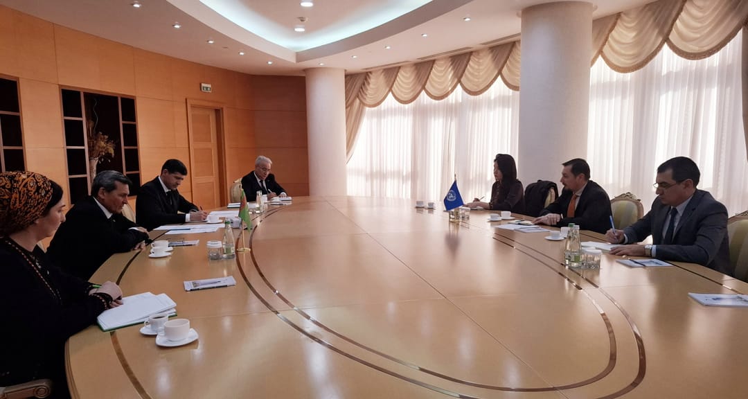 Meredov and Shlapachenko discussed the implementation of Turkmenistan's climate initiatives
