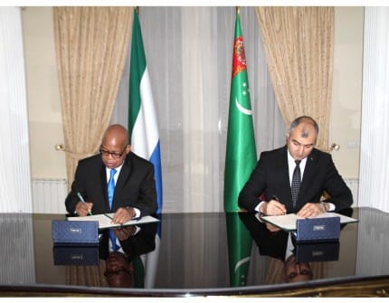 Туркменистан установил дипломатические отношения со Сьерра-Леоне