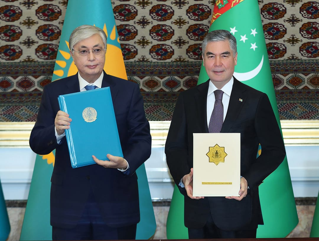 Совместное заявление Президентов Туркменистана и Казахстана Гурбангулы Бердымухамедова и Касым-Жомарта Токаева