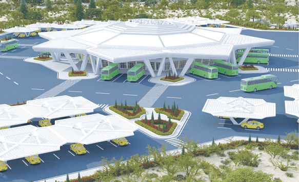 Progress is being made in the construction of a passenger bus station in Turkmenabat