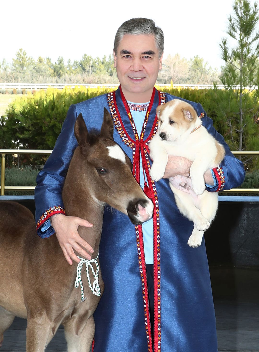 Президент Туркменистана дал имя новорожденному щенку