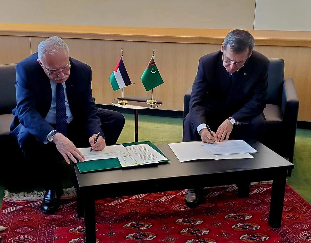 Türkmenistan we  Palestina hyzmatdaşlygyň «Ýol kartasyna» gol çekdiler
