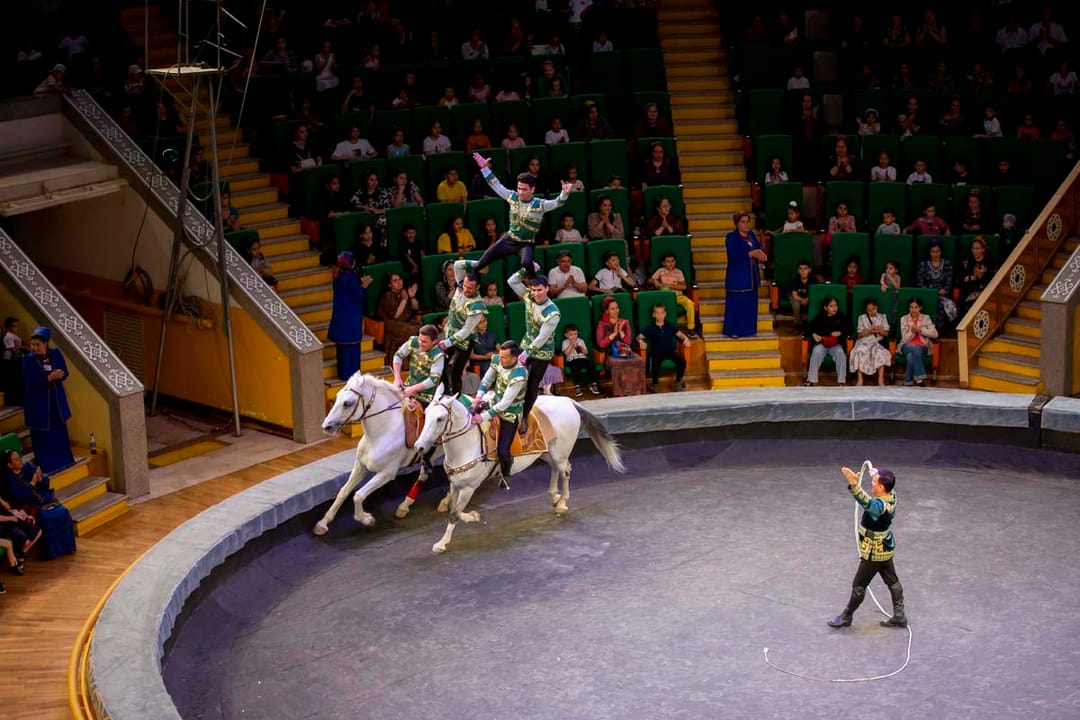 A festive performance was held at the Ashgabat Circus on the Day of the Turkmen Horse