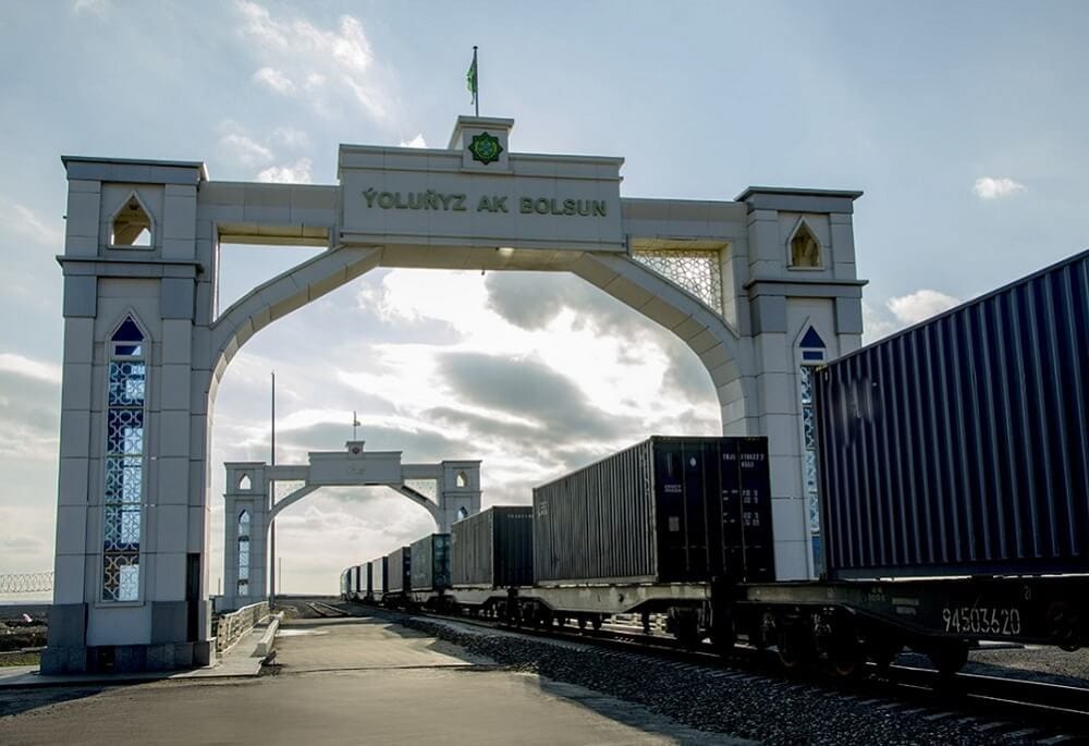 The first container train from Kazakhstan to Iran passed through Turkmenistan