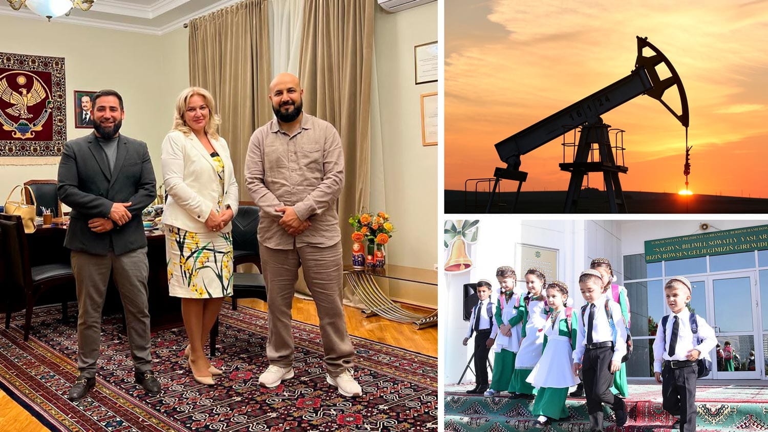 Ka-Re visited the Minister of Culture of Dagestan, over 2 million tons of oil were produced in Turkmenistan in 7 months, a new school will be opened in Bayramali on September 1
