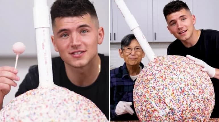 Huge cake on a stick hit the Guinness Book of Records
