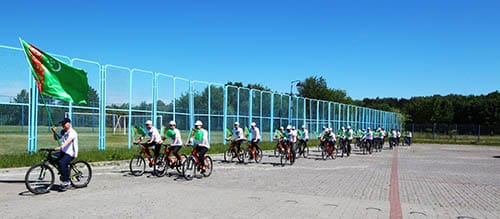 Посольство Туркменистана в Беларуси организовало велопробег среди студентов вузов Минска