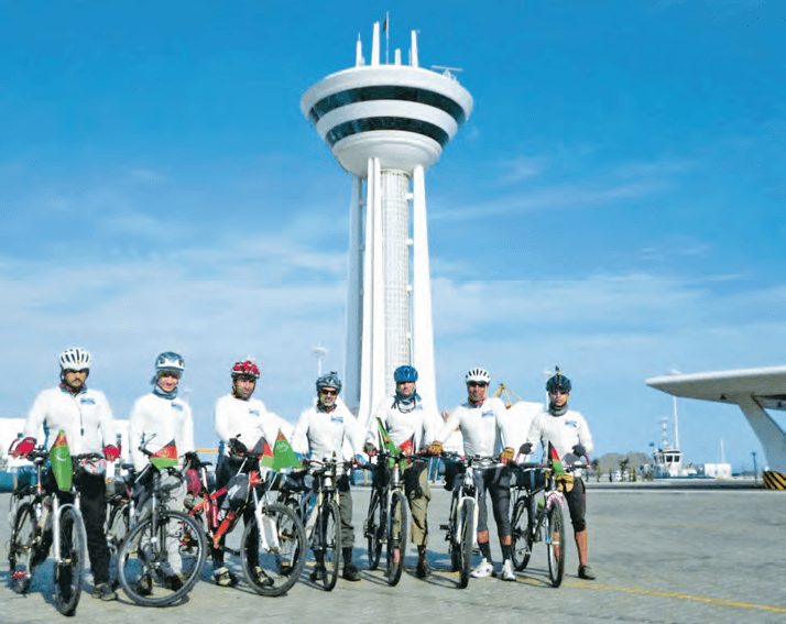 Афганские велосипедисты посетили город Туркменбаши