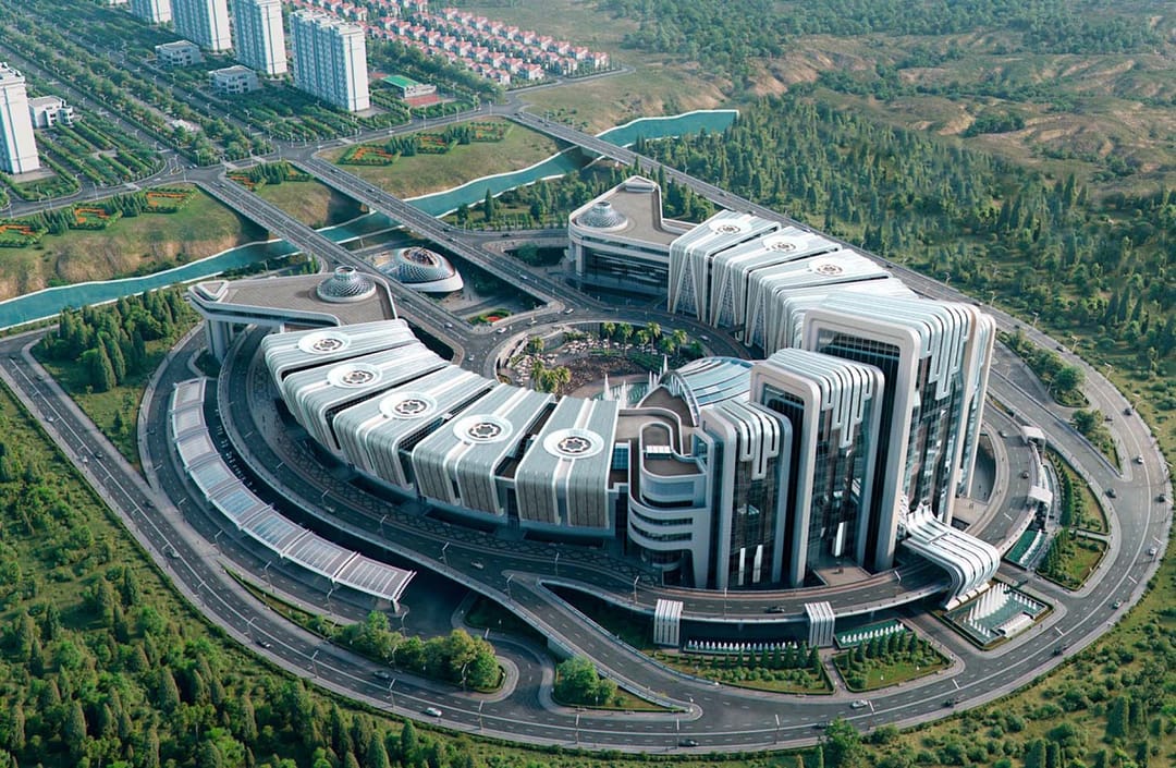 На улице Тегеранской в Ашхабаде вырастет новый деловой и торгово-развлекательный центр