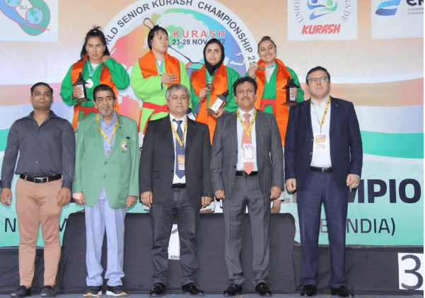 Aziza Kurbanova from Turkmenistan won the bronze at the World Kurash Championship in India 