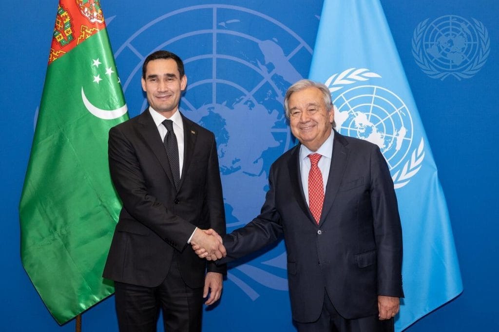 The President of Turkmenistan met with UN Secretary-General Guterres in New York