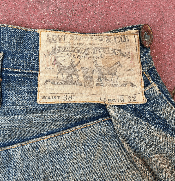 Jeans made in the last century sold at auction in the USA