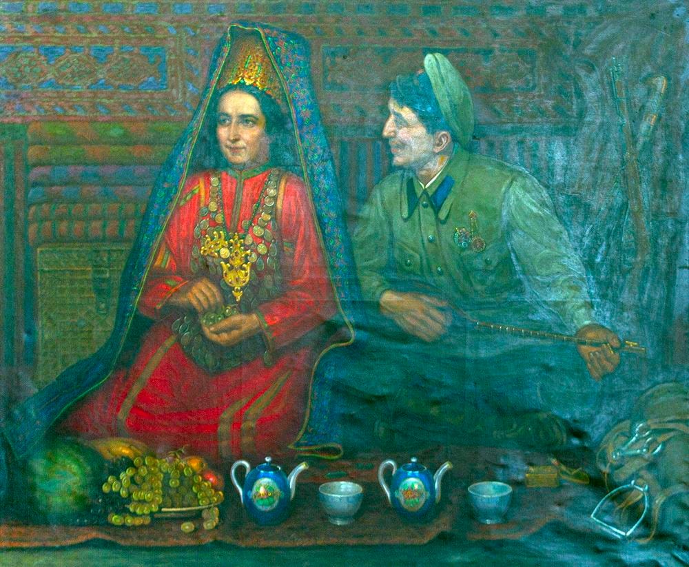 В Ашхабаде открылась художественная выставка по случаю Дня защитника Отечества