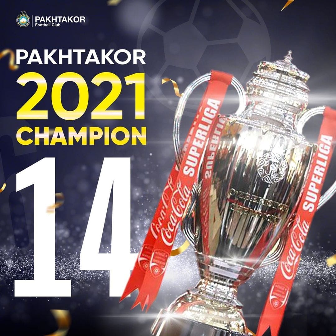 «Пахтакор» досрочно стал чемпионом Узбекистана по футболу сезона-2021