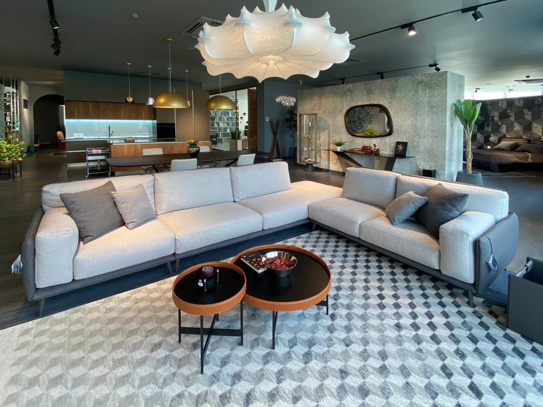 Hermitage Home Interiors showroom in Ashgabat presents designer furniture and lightning novelties 