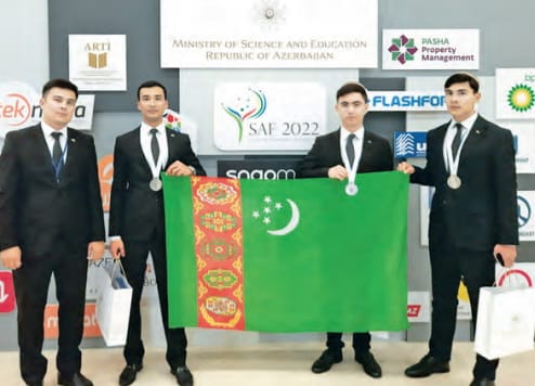 The Turkmen team won the silver medals of the “STEAM-Azerbaijan-2022” festival