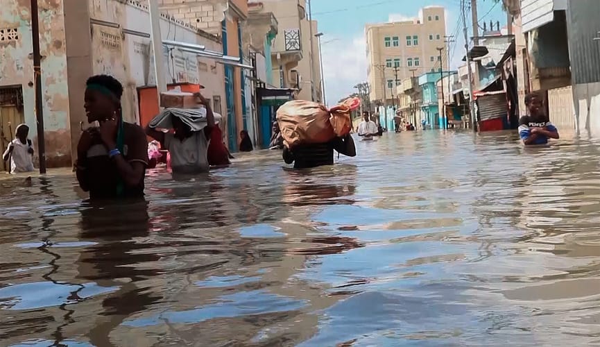 Somali'de şiddetli yağışlar sele neden oldu ve en az 3 kişi hayatını kaybetti
