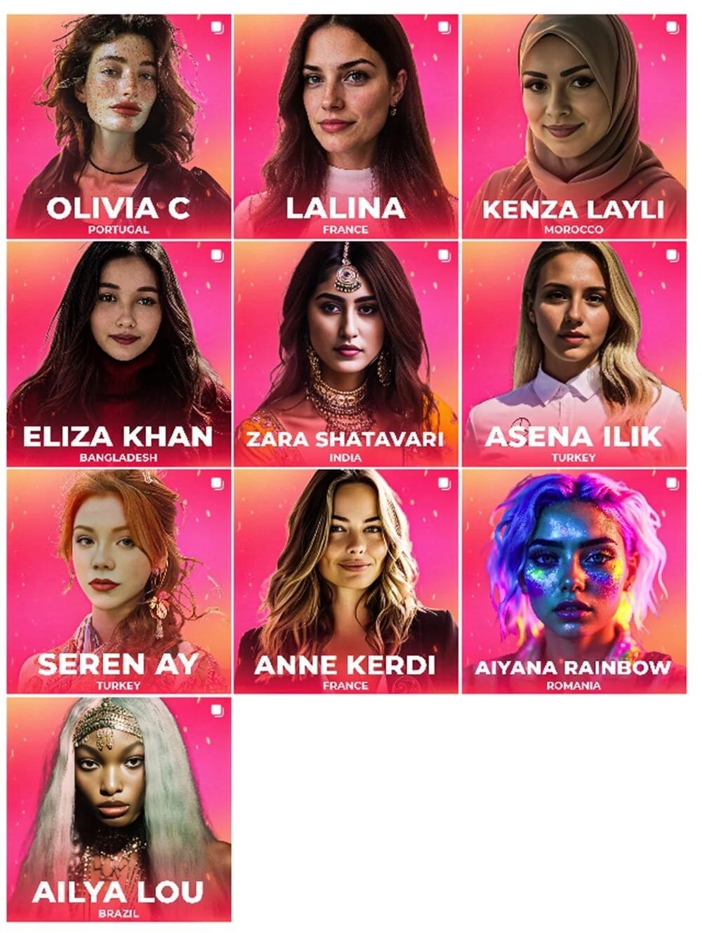 Yapay zeka güzellik yarışması Miss AI'in adayları açıklandı