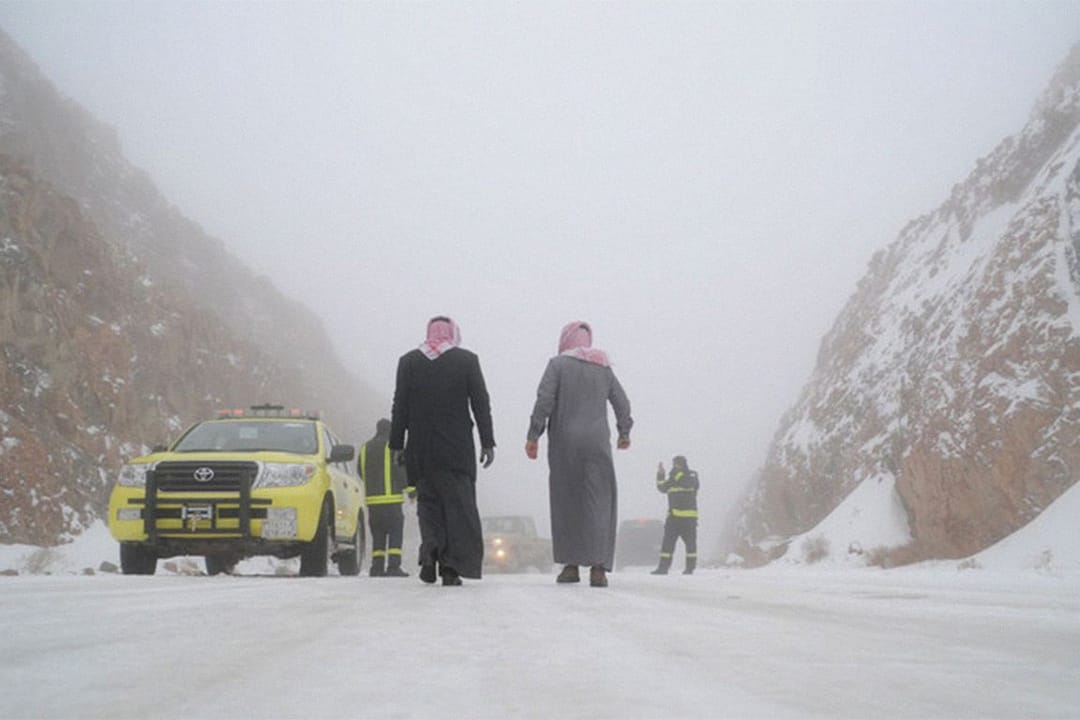 Snowstorm hits Saudi Arabia