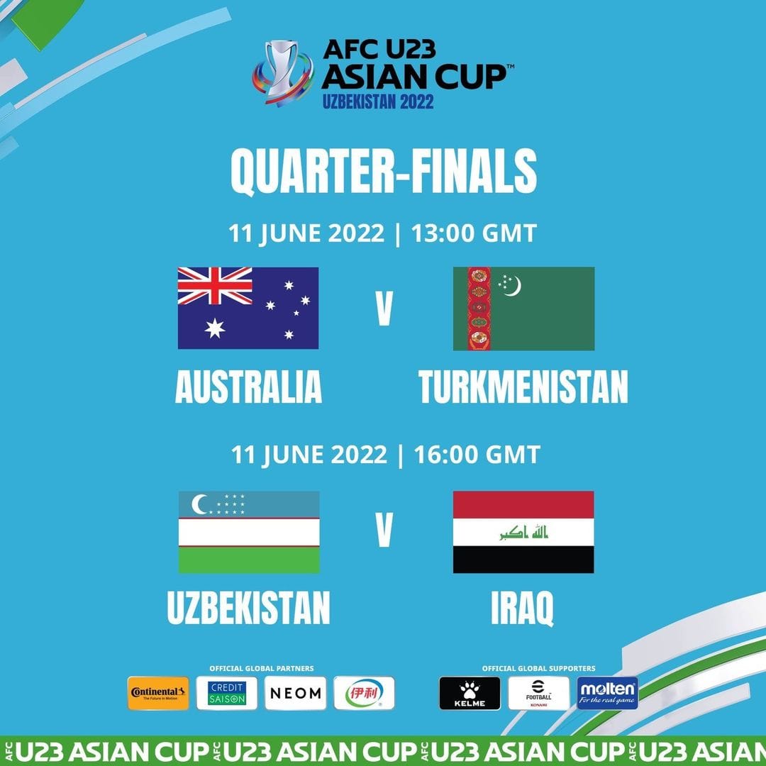 Телеканал «Футбол» покажет четвертьфинальный матч молодёжного Кубка Азии Австралия–Туркменистан в прямом эфире