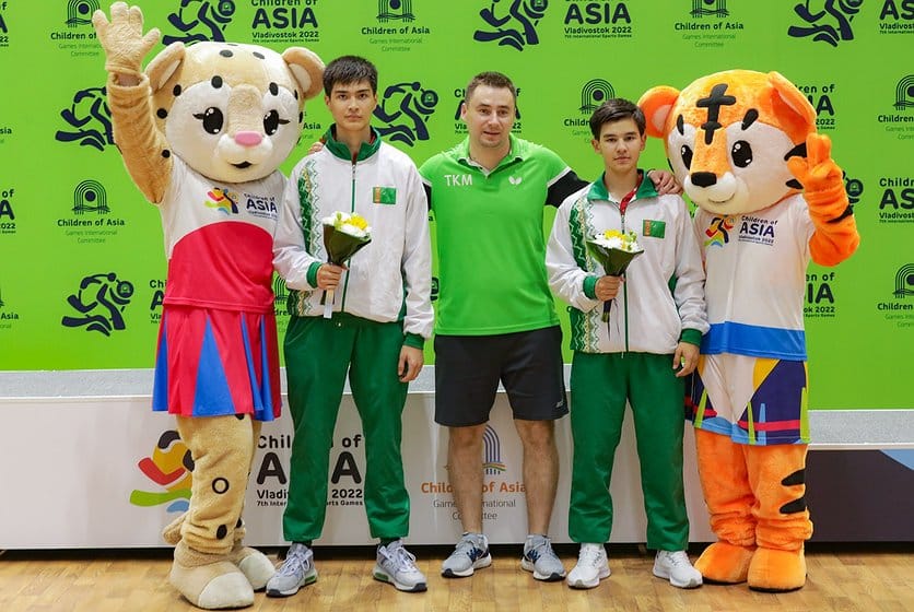 Allanazarov and Jumayev won the silver of the sports games “Children of Asia” in table tennis