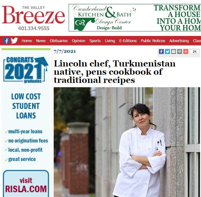 Гораздо больше, чем поваренная книга: американская газета Valley Breeze презентовала книгу о туркменской кухне