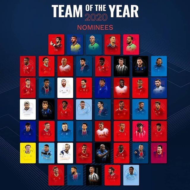 UEFA-da ýylyň toparynyň dalaşgärleri mälim edildi