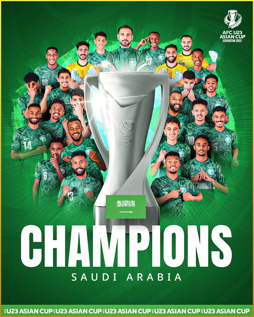 Саудовская Аравия обыграла Узбекистан и стала победителем молодёжного Кубка Азии-2022