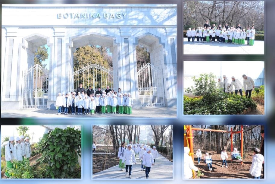 Döwletliler köşgüniň çagalary Botanika bagyna gezelenç etdiler