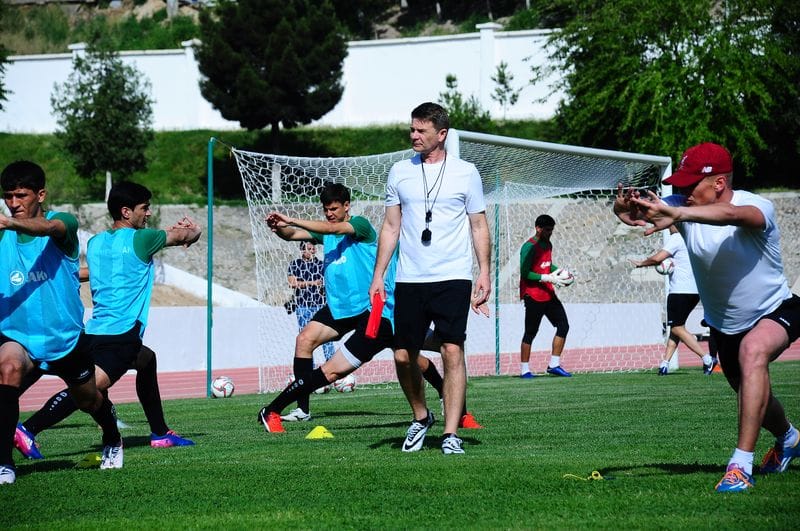 Turkmenistan national football team holds first training under the leadership of Ante Miše
