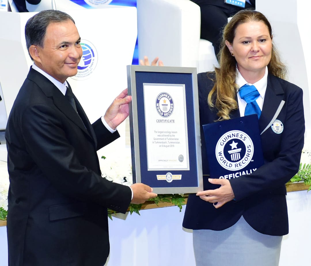 Туркменистан удостоился ещё одного сертификата Книги рекордов Гиннесса