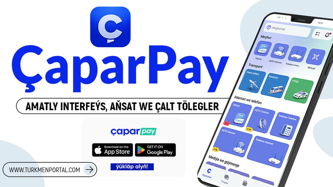 "Çapar Pay" - amatly interfeýs, aňsat we çalt tölegler 