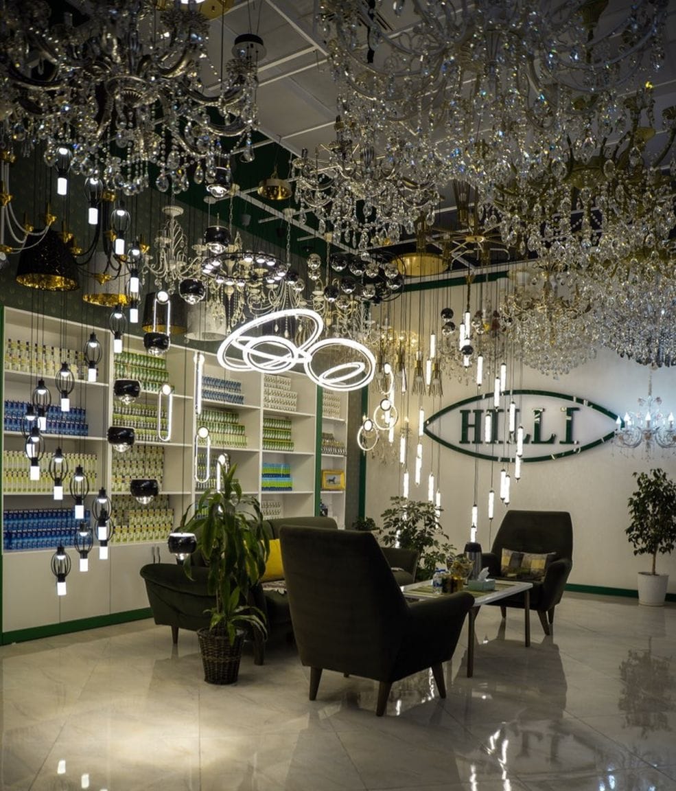 Hilli store in Ashgabat offers a wide selection of chandeliers wholesale and retail