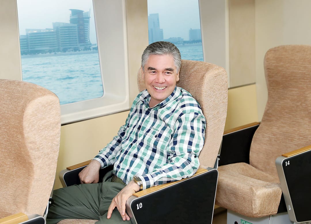 The President of Turkmenistan made a sea voyage on the new ship “Rahat”