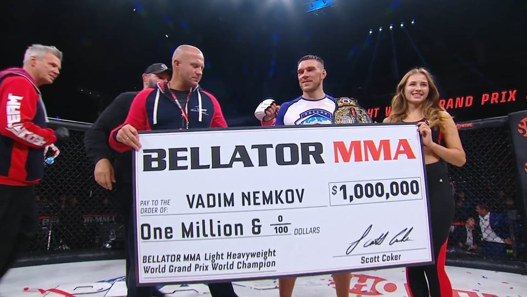 Vadim Nemkov defeated Corey Anderson and won the Bellator Grand Prix