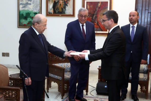 Türkmenistanyň ilçisi Liwanyň Prezidentine ynanç hatyny gowşurdy