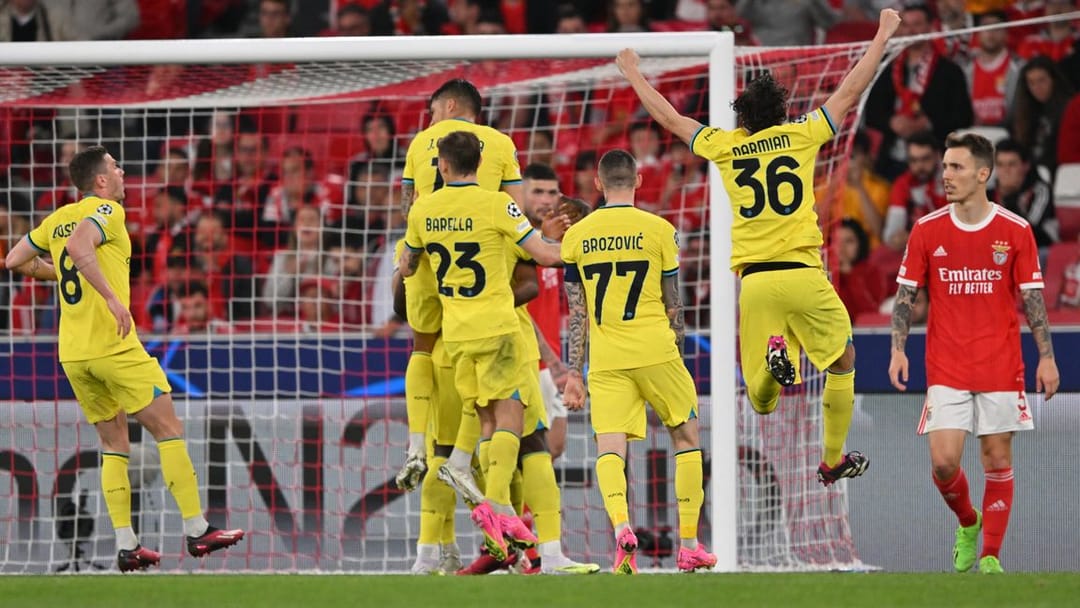 «Интер» победил «Бенфику» в первом матче 1/4 финала Лиги чемпионов