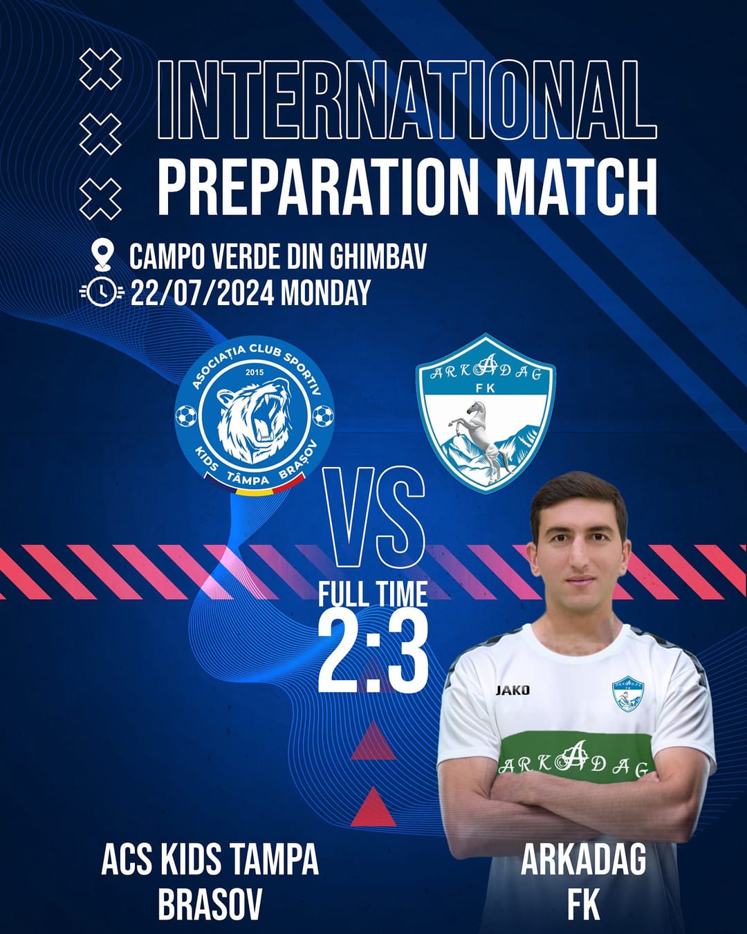 “Arkadag” defeated the Romanian club in a friendly match