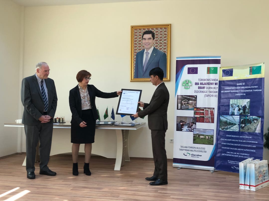 Three Turkmen enterprises received ISO certificates