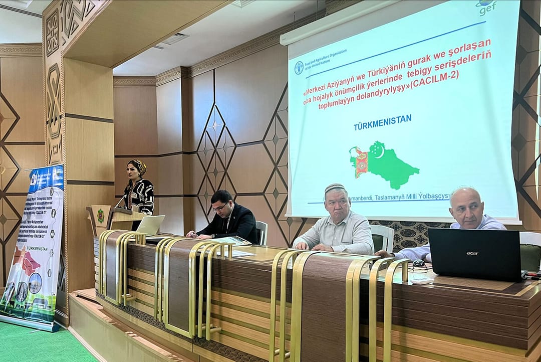 The FAO/GEF project conducted regular trainings on desert pasture management in Turkmenistan