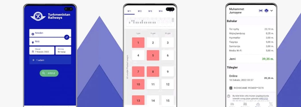 Разработано новое мобильное приложение для покупки билетов на поезда в Туркменистане