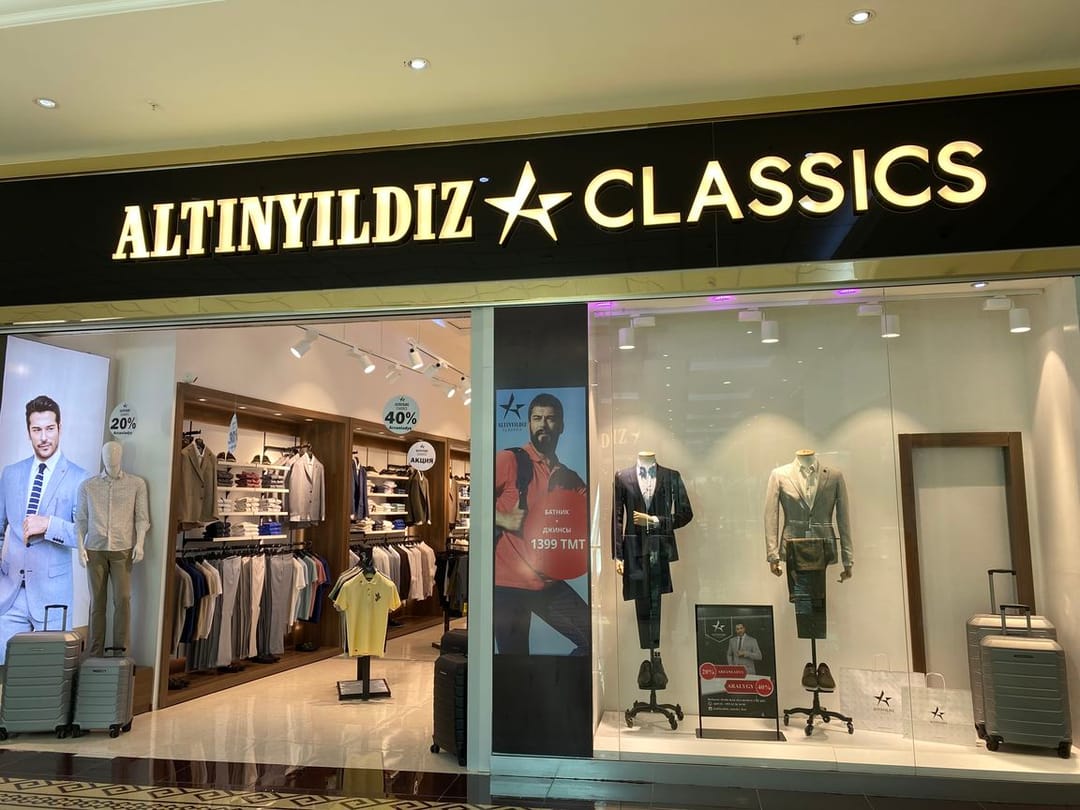 Aşgabatdaky “Altınyıldız Classics” dükanynda 40%-e çenli arzanladyş