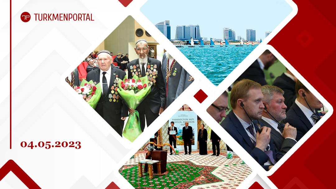 Veterans of the Great Patriotic War in Turkmenistan will receive cash gifts on Victory Day, Russian Railways offered Turkmenistan a project for a regional passenger train express, the swimming season in Avaza will open on May 25 and other news