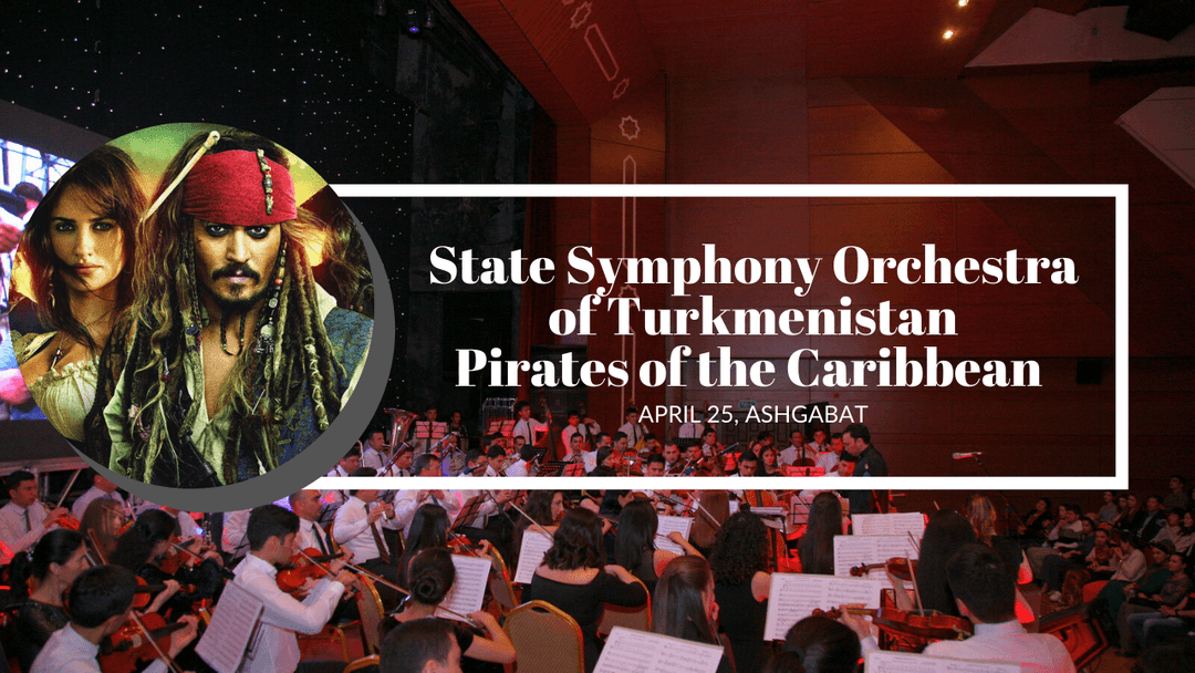 Türkmenistanyň Döwlet simfoniki orkestri tarapyndan ýerine ýetirilen «Karib deňziniň garakçylary» filminden aýdym