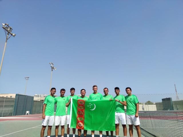 Turkmenistan national tennis team beat Oman in the Davis Cup match