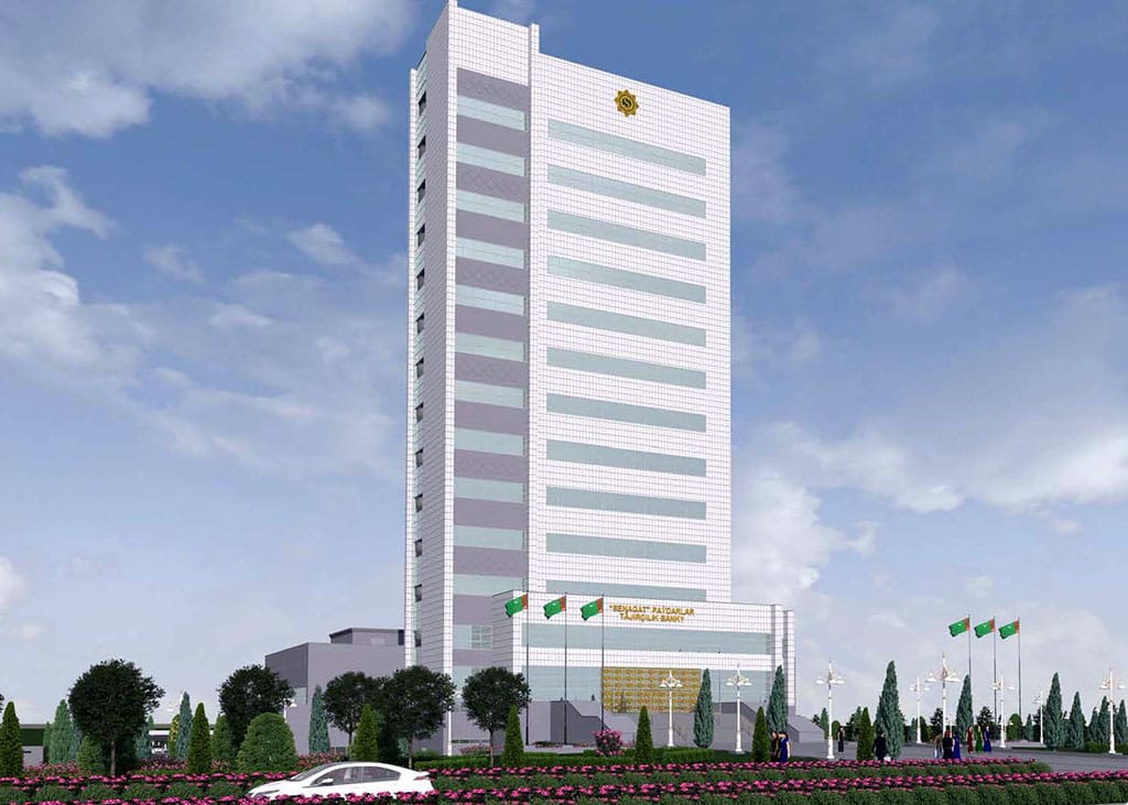 На юге Ашхабада в апреле откроется новое здание банка «Сенагат»