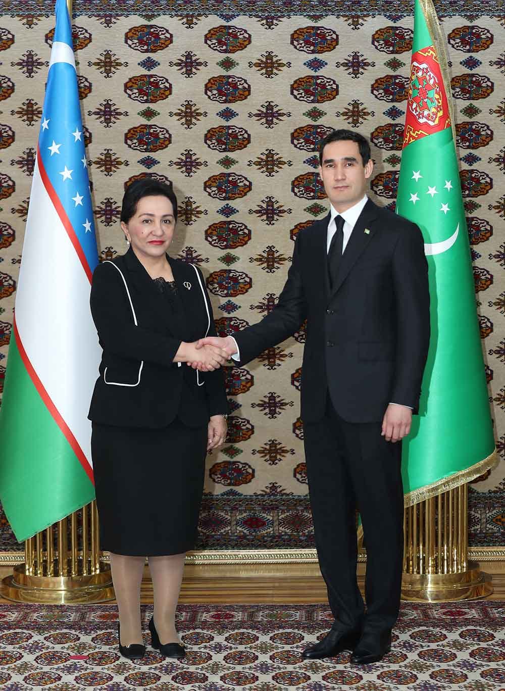 Сердар Бердымухамедов принял спикера верхней палаты парламента Узбекистана