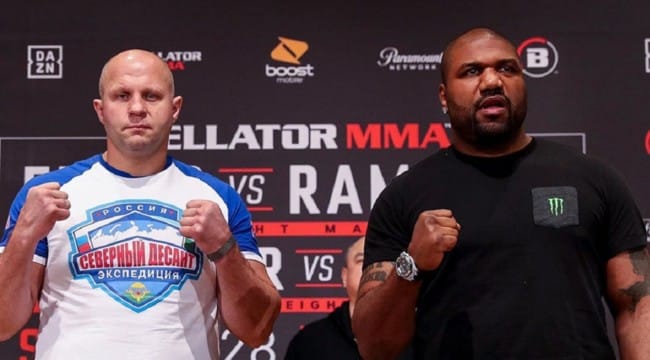 Россиянин Фёдор Емельяненко нокаутировал американца Куинтона Джексона на турнире Bellator