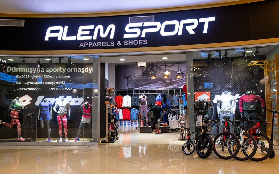 «Alem Sport» dükanlar tory harytlaryň giň assortimentini 12 aý garaşaryna hödürleýär