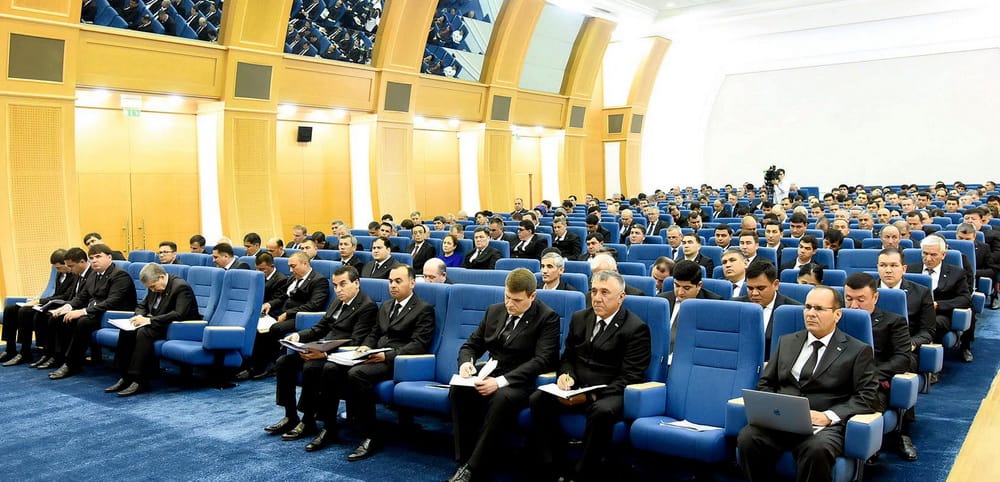 The reporting meeting was held in the building of the oil and gas complex of Turkmenistan